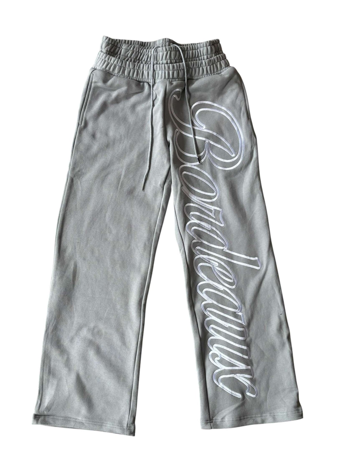 Bordeaux Script Logo sweatpants Grey